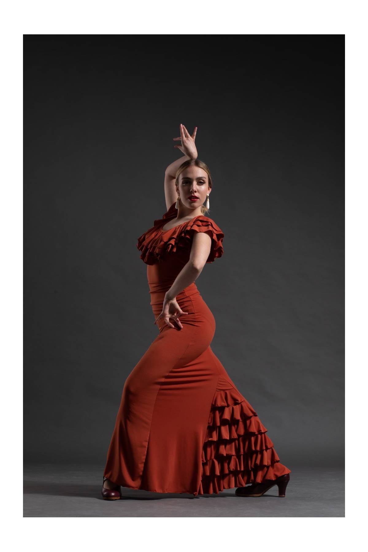 Falda de ensayo de flamenco con fajín 3387 ANDUJAR de Davedans