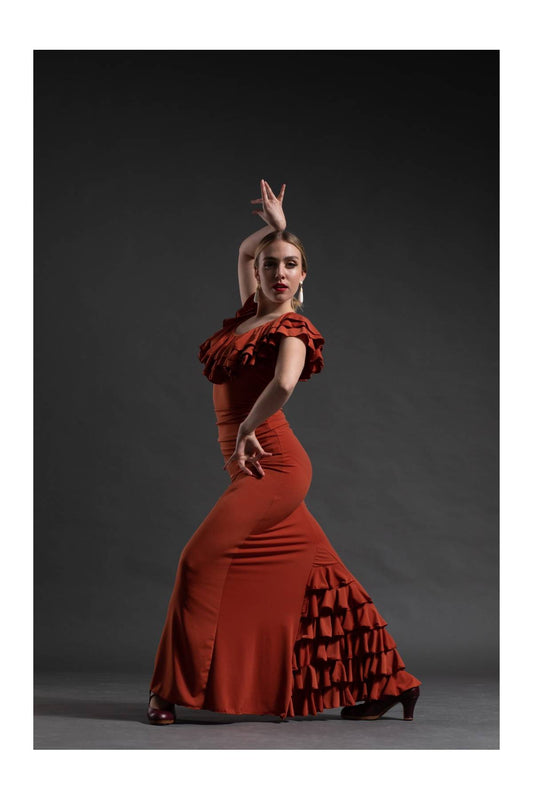 Falda de ensayo de flamenco con fajín 3387 ANDUJAR de Davedans