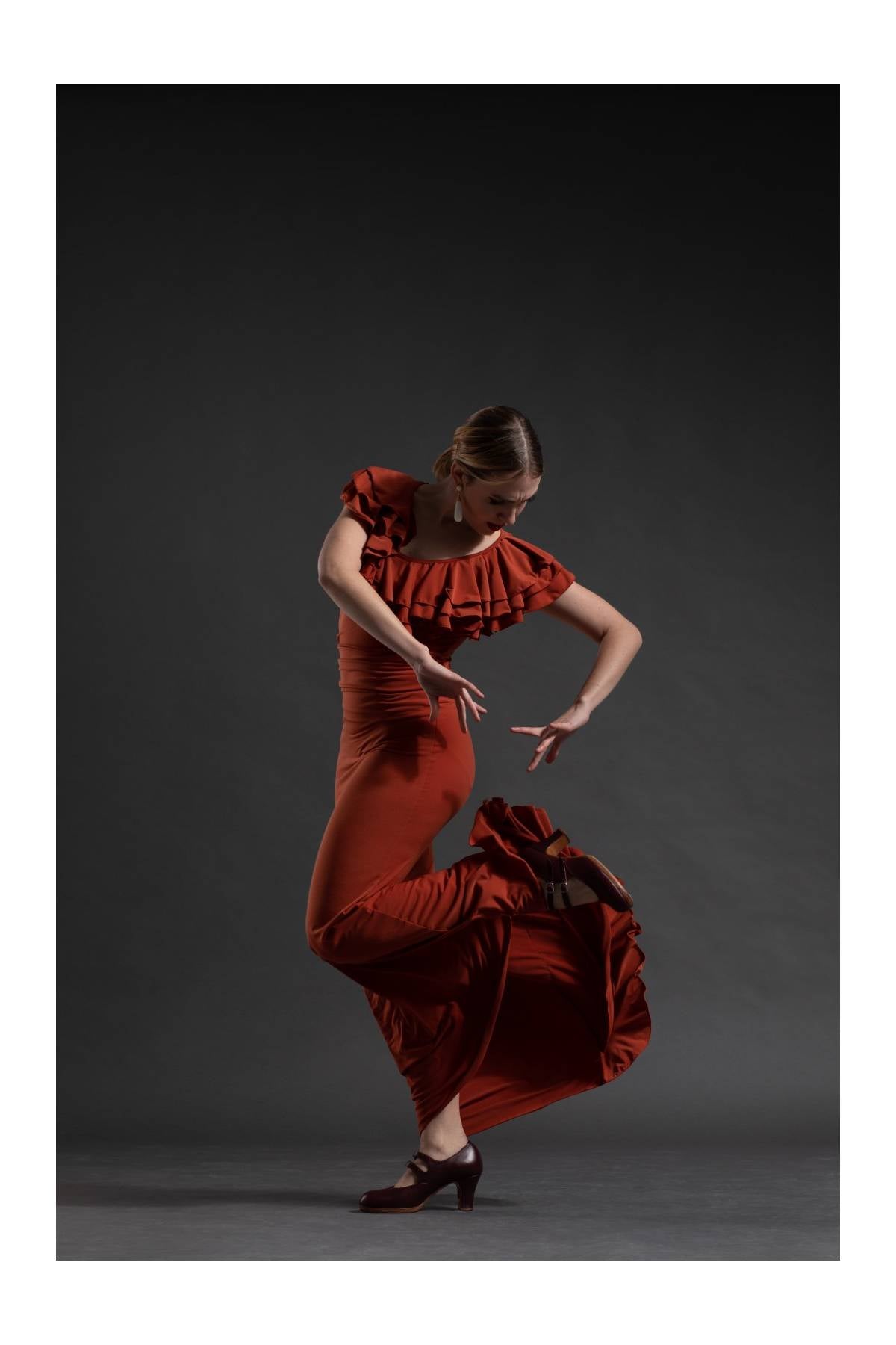 Falda de ensayo de flamenco con fajín 3387 ANDUJAR de Davedans