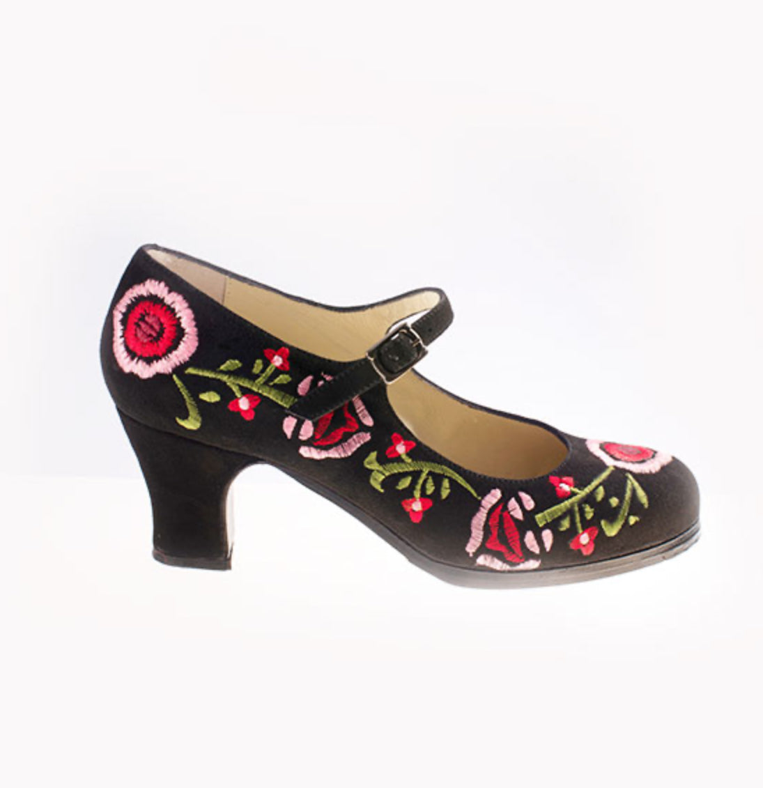 Zapato de flamenco M19 BORDADO CORREA II de Begoña Cervera