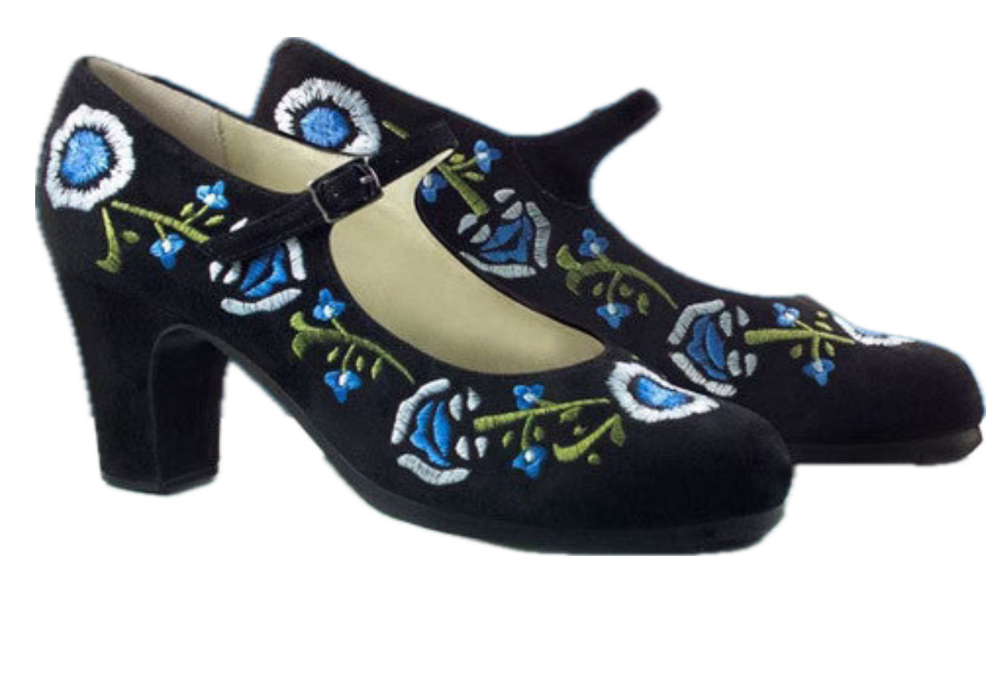 Zapato de flamenco M19 BORDADO CORREA II de Begoña Cervera