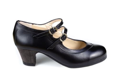 Zapato de flamenco M49 DOS CORREAS de Begoña Cervera