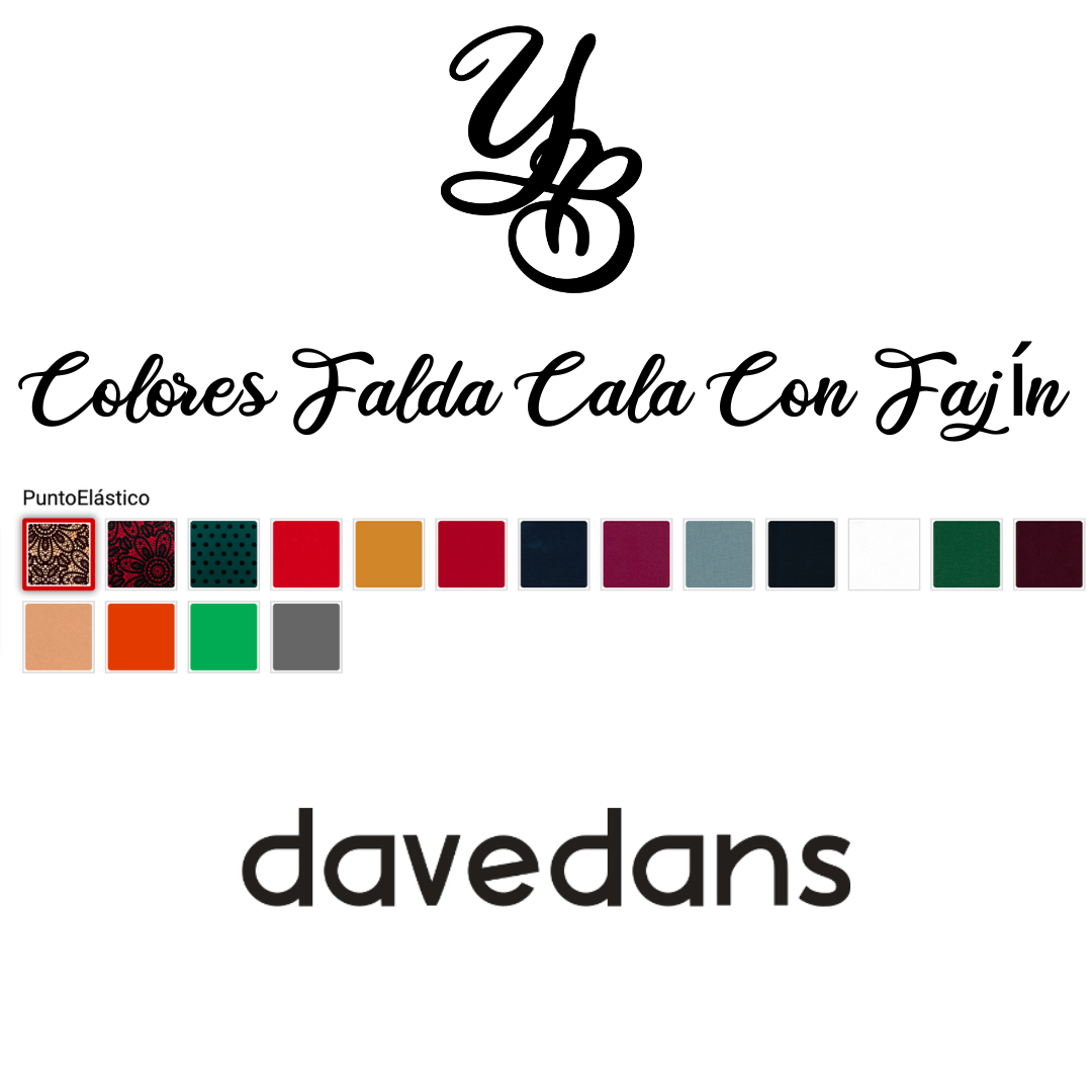 Falda de ensayo de flamenco con fajín CALA de Davedans