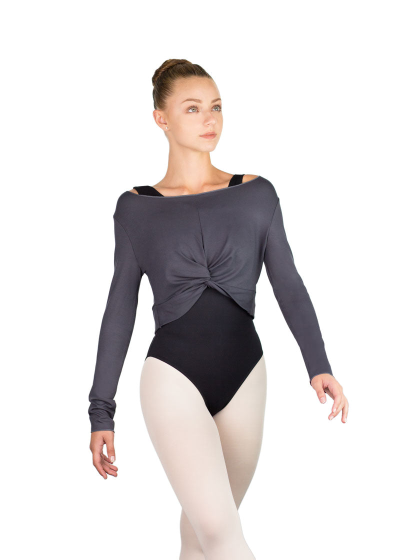 Jersey Cropped Top ancho MEGUMI de Ballet Rosa