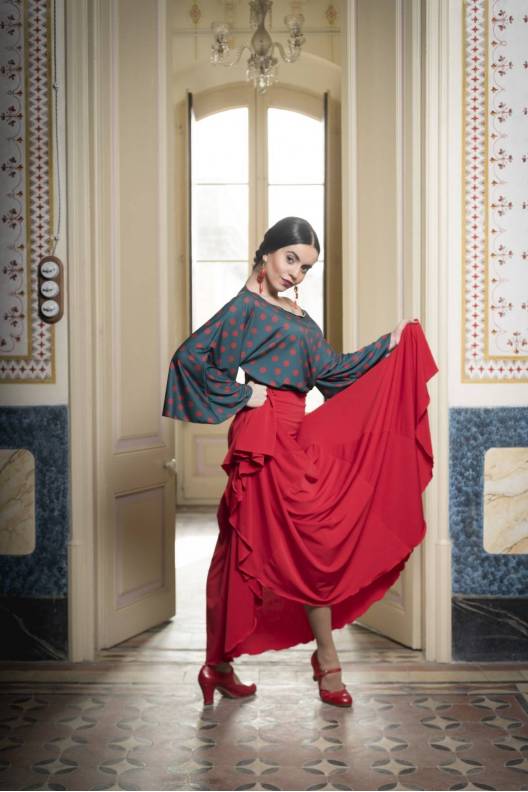 Falda de ensayo de flamenco con fajín CALA de Davedans