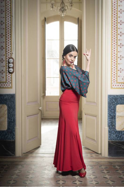 Falda de ensayo de flamenco con fajín CALA de Davedans