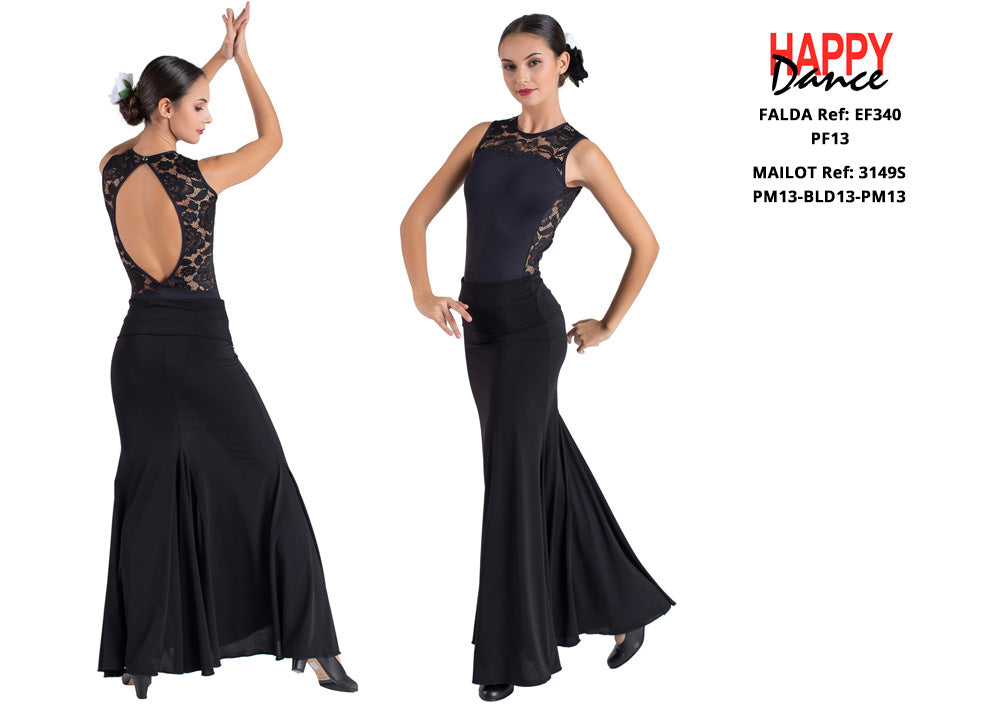 FALDA FLAMENCO EF340 PERSONALIZADA Happy Dance