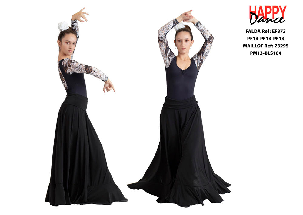 FALDA FLAMENCO EF373 Básica Sevillanas y El Rocío de Happy Dance