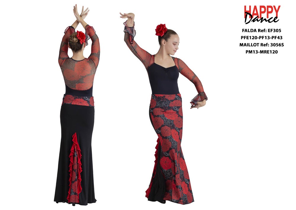 FALDA FLAMENCO EF305 PERSONALIZADA Happy Dance