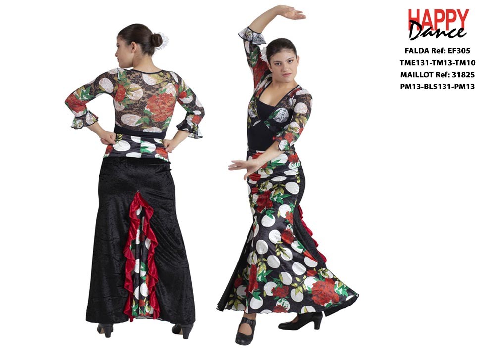 FALDA FLAMENCO EF305 PERSONALIZADA Happy Dance