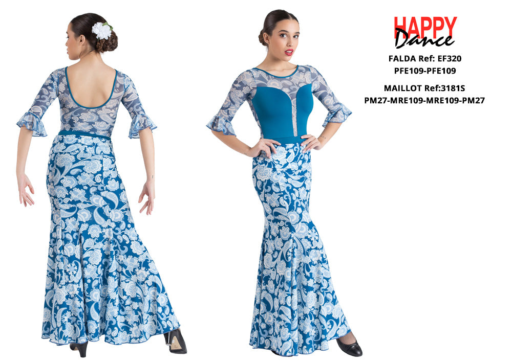 FALDA FLAMENCO EF320 PERSONALIZADA Happy Dance