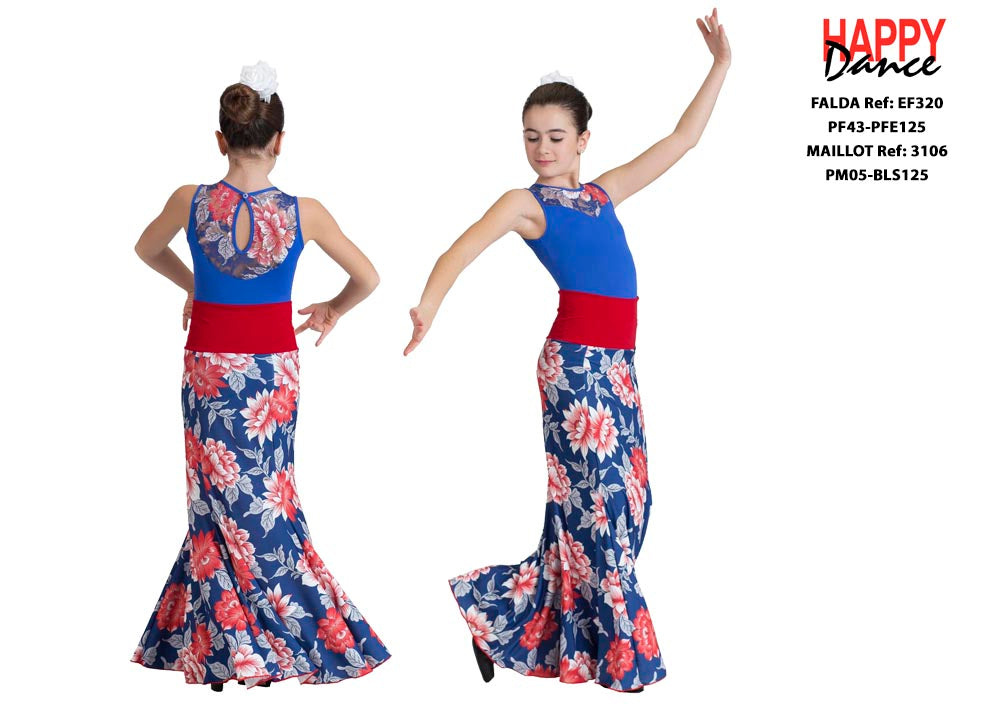 FALDA FLAMENCO EF320 PERSONALIZADA Happy Dance