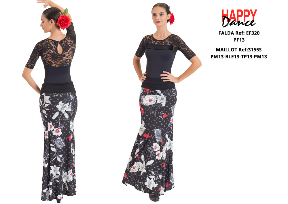FALDA FLAMENCO EF320 PERSONALIZADA Happy Dance