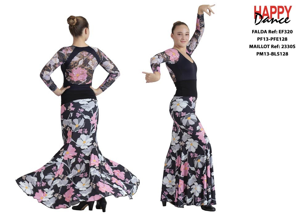 FALDA FLAMENCO EF320 PERSONALIZADA Happy Dance