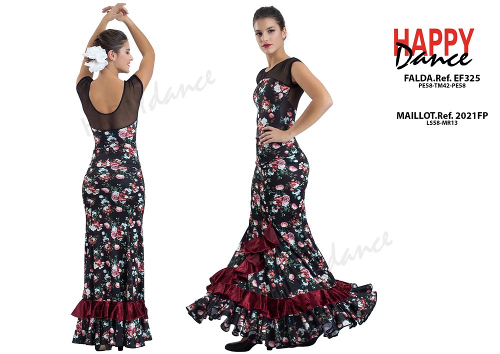 FALDA FLAMENCO EF325 PERSONALIZADA Happy Dance