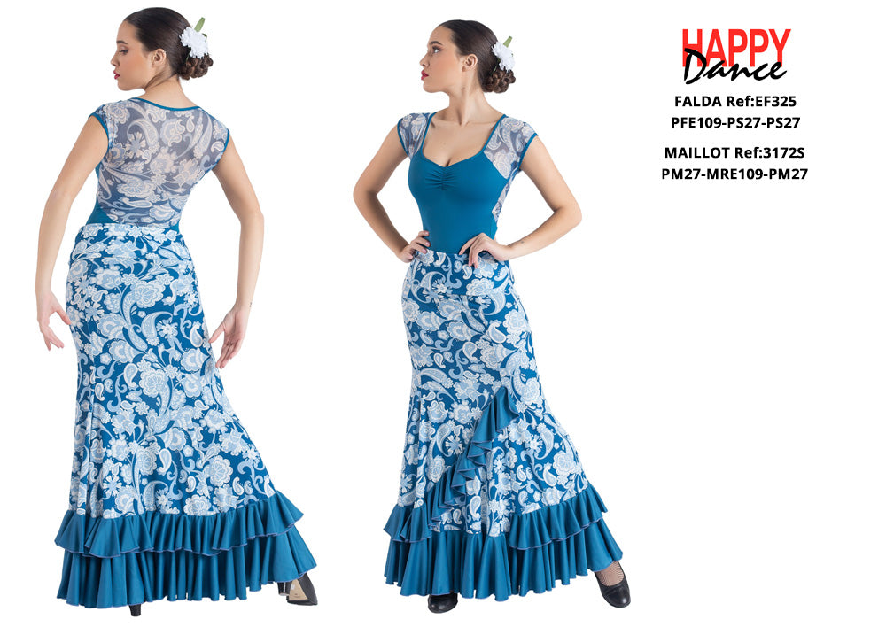 FALDA FLAMENCO EF325 PERSONALIZADA Happy Dance