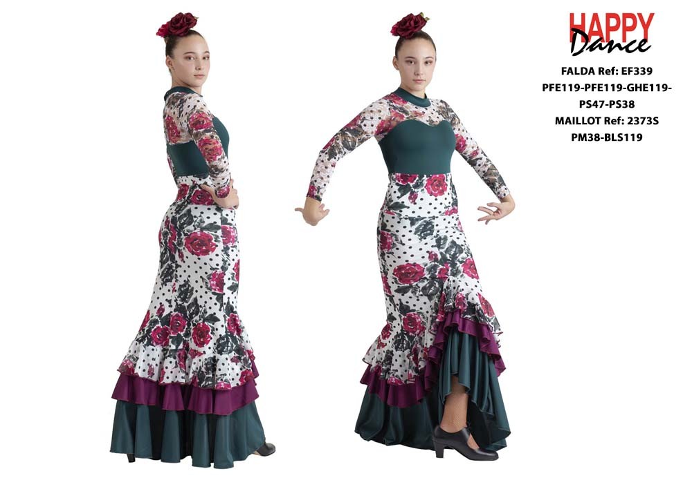 FALDA FLAMENCO EF339 PERSONALIZADA Happy Dance