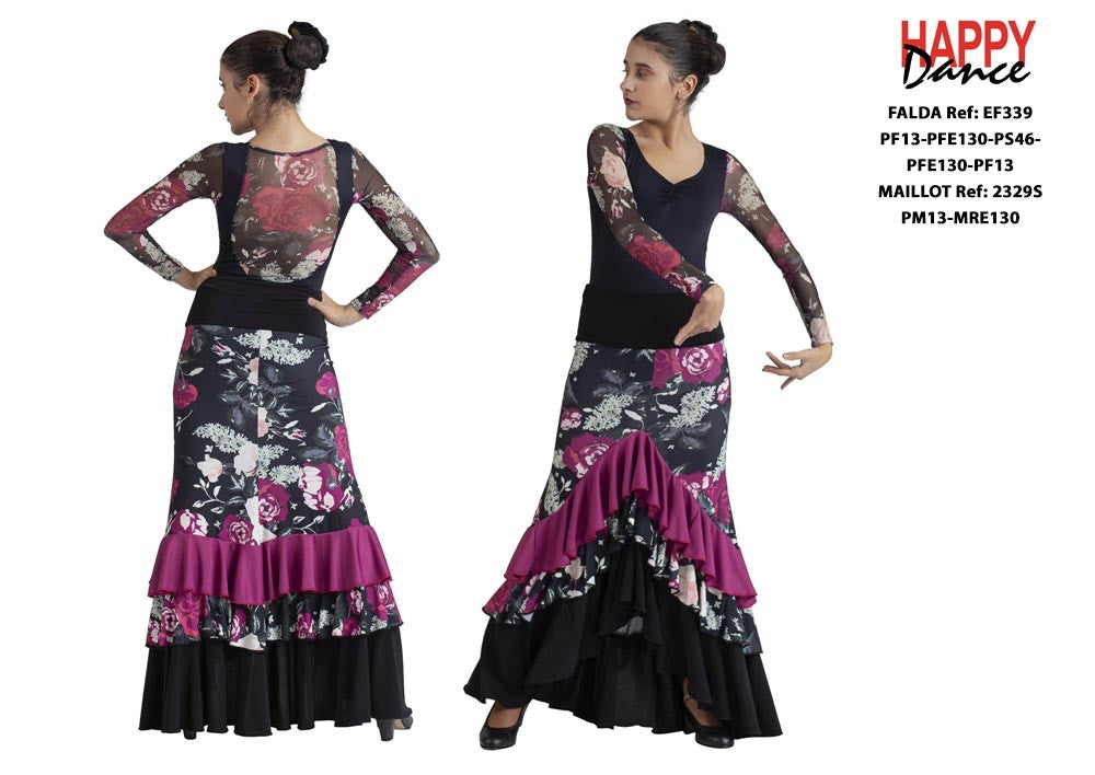 FALDA FLAMENCO EF339 PERSONALIZADA Happy Dance
