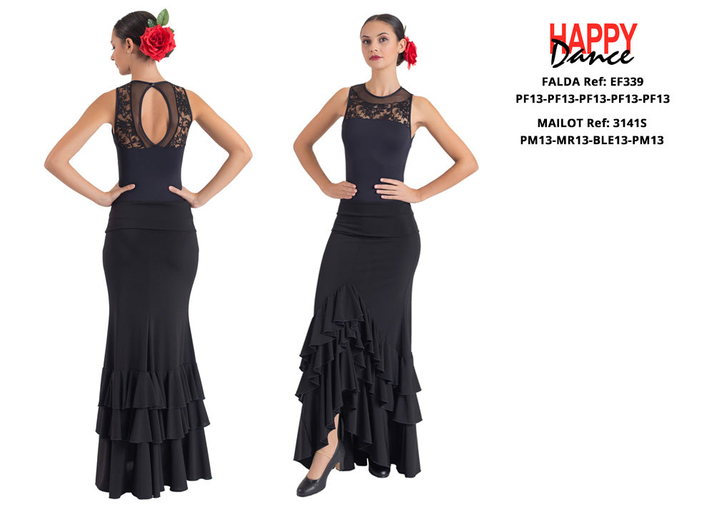 FALDA FLAMENCO EF339 PERSONALIZADA Happy Dance