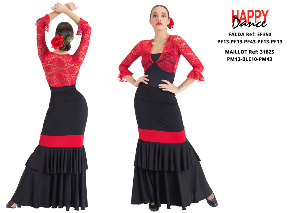 FALDA FLAMENCO EF350 PERSONALIZADA Happy Dance