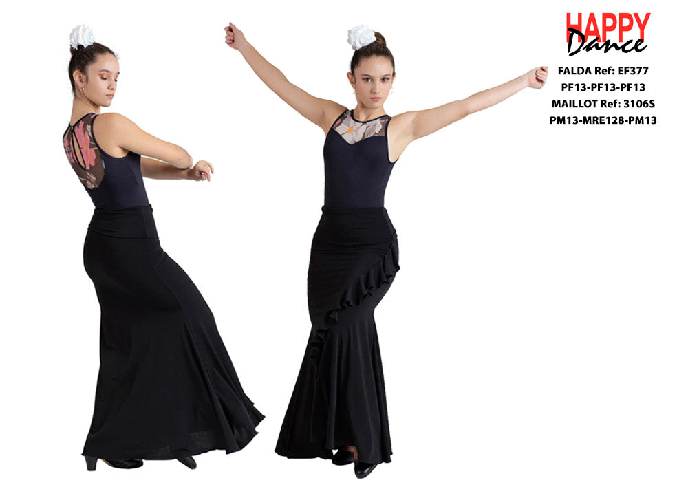 FALDA FLAMENCO EF377 PERSONALIZADA Happy Dance