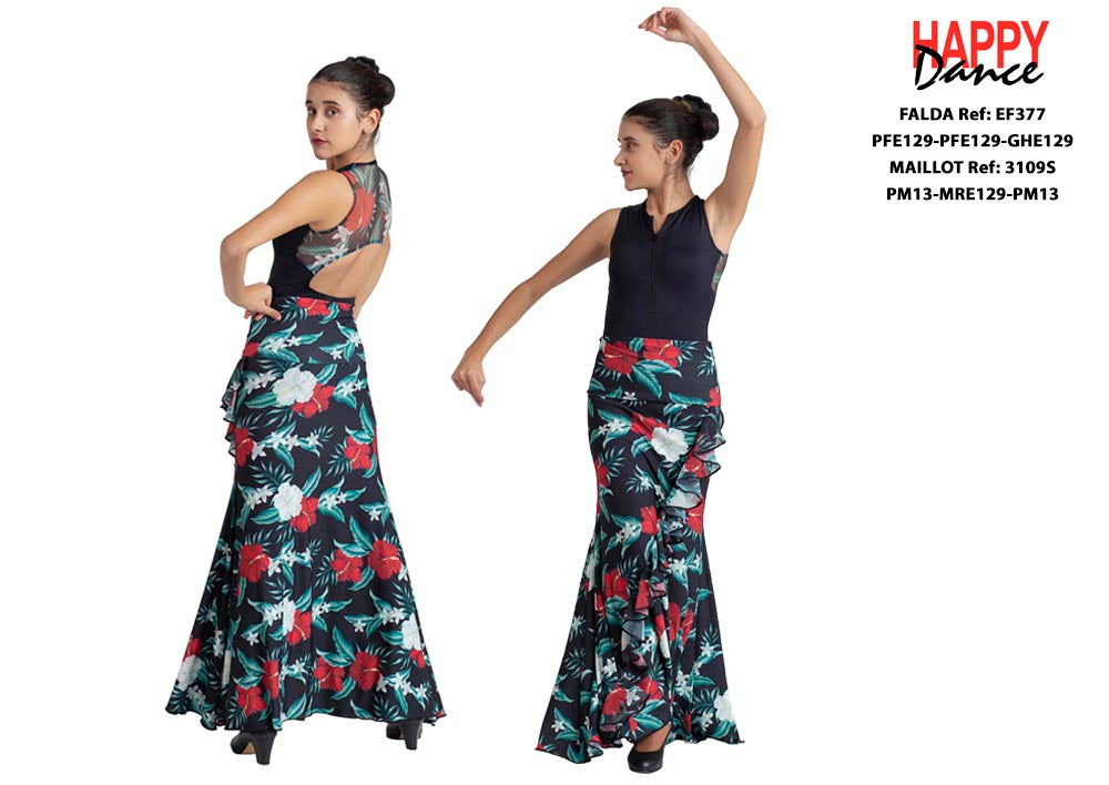 FALDA FLAMENCO EF377 PERSONALIZADA Happy Dance