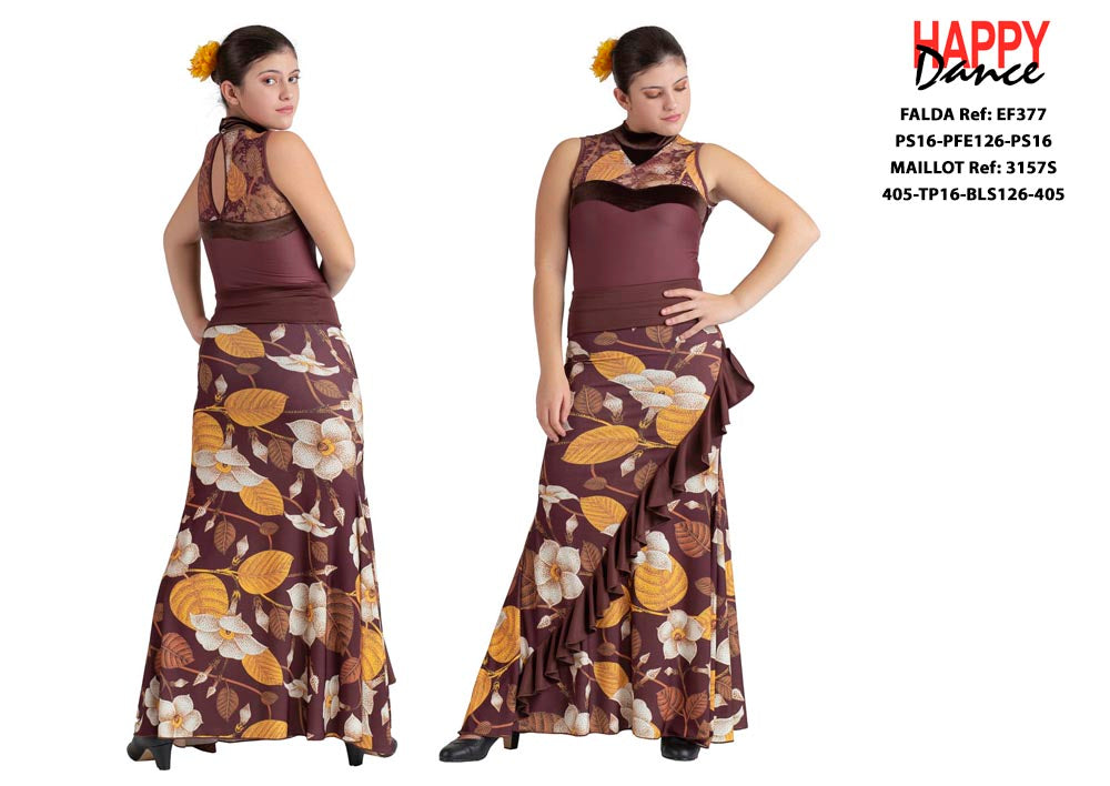 FALDA FLAMENCO EF377 PERSONALIZADA Happy Dance