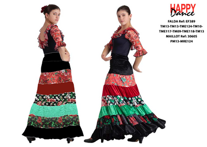 Comprar online FALDA FLAMENCO EF389 PERSONALIZADA Happy Dance