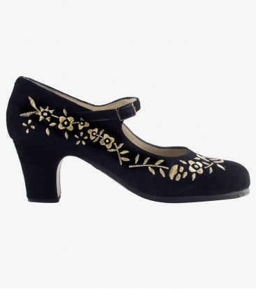 Zapato de flamenco M12 BORDADO CORREA I de Begoña Cervera