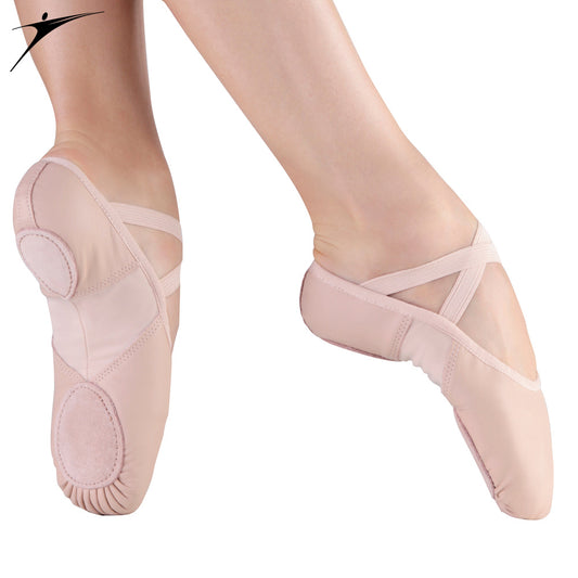 Zapatilla de Ballet en Piel y Nylon Spandex BAE11 de SoDança